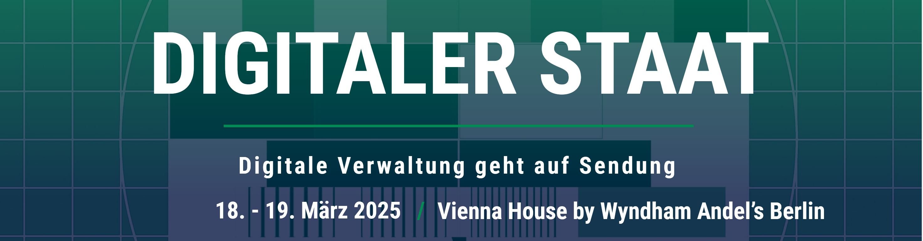 Banner mit Schriftzug "Digitaler Staat"