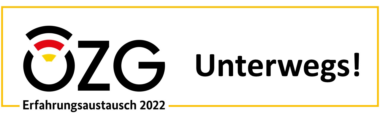 Schriftzug OZG-Erfahrungsaustausch 22 / Unterwegs!